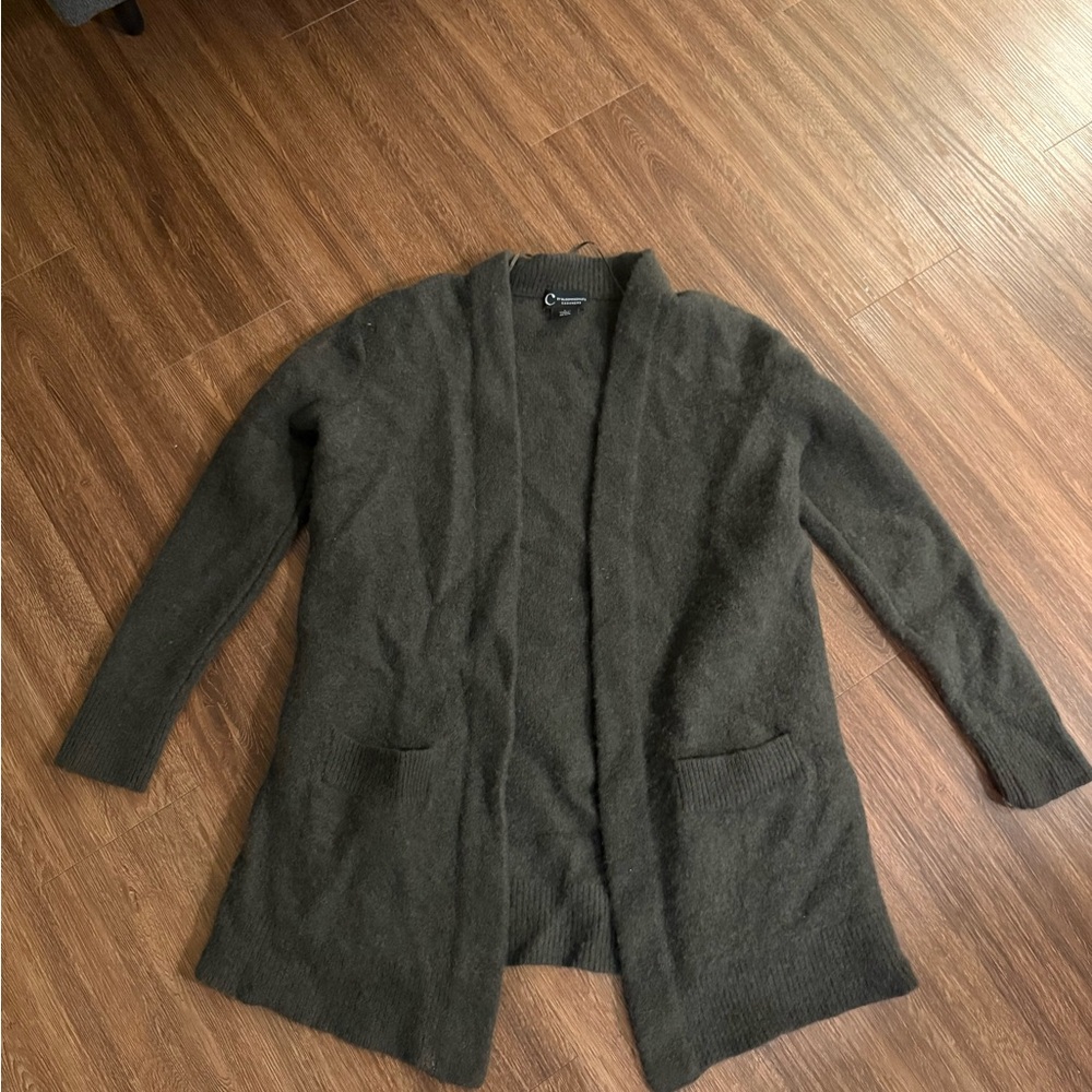 100% Cashmere Bloomingdale’s Women’s Green Sweater Cardigan